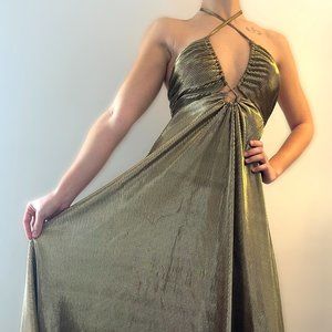 SHOW ME YOUR MUMU GOLD DRESS